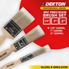 Dekton 3pc Professional Grade Precision Paintbrush Set-Ideal for Water-Based Gloss