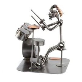 Steelman24 I Nuts and bolts sculpture Drummer With Personal Engraving I Handmade ornaments I I Metal figurine