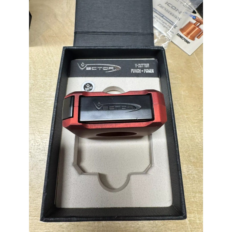 Vector VCUBE Cigar Cutter Punch V-Cut Poker and Rest -