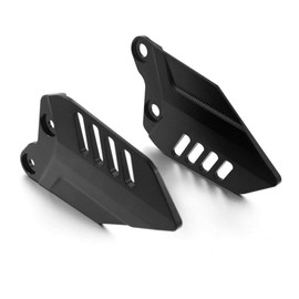 Heimo Motorcycle CNC Foot Peg Footrest Heel Plate Guard Protector Kawasaki Z900RS 2017-2021 2022 2023 (No Logo) (Black)