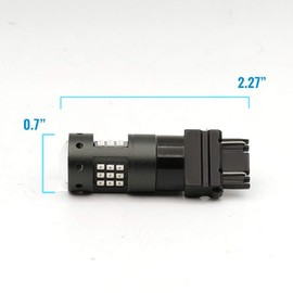 Syneticusa 3157 Red Flashing Strobe Blinking Rear Alert Safety Brake Tail Stop High Power LED Light Bulbs
