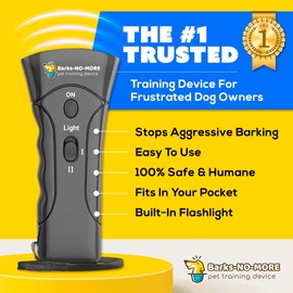 Barks No More Dog Training Device & Bark Deterrent - Stop Barking Without Hurting Your Pet - Just Point & Press!