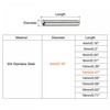sourcing map 4x12mm Dowel Pins, 20pcs 304 Stainless Steel Round
