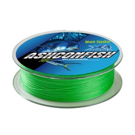 Ashconfish PE Line Fishing Line PE 200M Bright Green X4 Super Strong High Sensitivity Abrasion Resistant Low Elongation Fishing Line (0.4, 0.6, 0.8, 1, 1, 1, 1.2, 1.5, 2, 2, No. 3, 3, No. 4, No. 6,