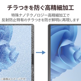 Elecom TB-MSP9FLFAHD Surface ProX/8/9/9 With 5G/10/11 Generation Protective Film, High Definition, Fingerprint, Anti-Glare,