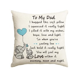 Artoid Mode Dad Gifts From Daughter Son Father Daddy Papa Cushion Cover, 45x45 cm Decorative Father's Day Birthday Throw Pillow Cover Case Decor