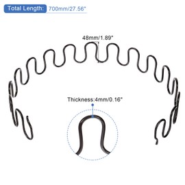 sourcing map 4Sets Upholstery Spring Replacement Kits, 27.56" Sagging Cushions Repair Kit with Clips Nails for Furniture Sofa Recliner Chair