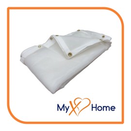 MyXOHome 6' X 10' Heavy Duty White Sunshade / Shade / Screen / Awning by MyXOHome