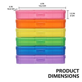 novelinks Photo Case 4" x 6" Photo Storage Boxes - Photo Organizer Cases Photo Keeper Picture Storage Box for Photos - 24 PACK (Multi-colored)