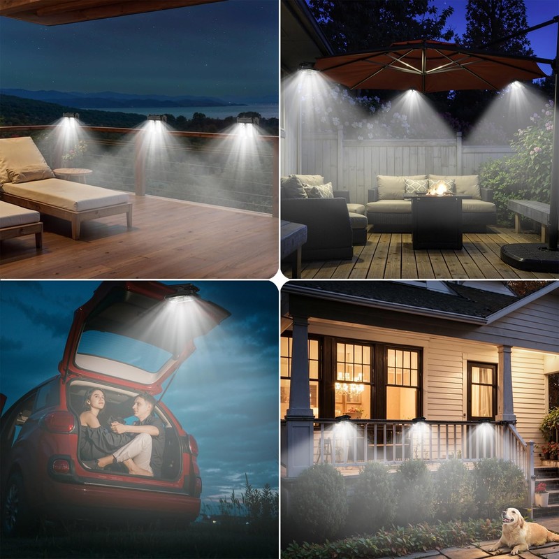 Tryme Small Solar Lights for Chain Link Fence Outdoor Motion