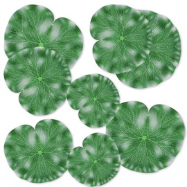 Axvxby 8Pcs Floating Lily Pads Plastic Pond Ornaments Artificial Lotus Leaves Plastic Foam Water Lily Pads Foliage Pond Decor for Koi Fish Pool Patio Aquarium Decoration