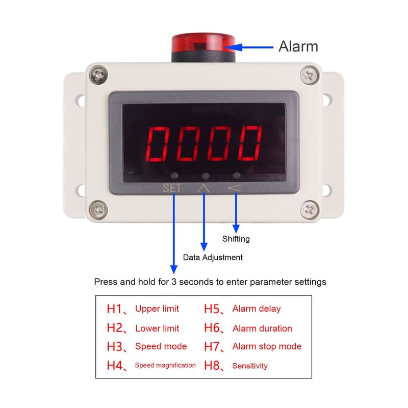 Motor Tachometer Easy Installation Magnetic Induction Hall Sensor Anti Interference