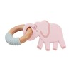 Mud Pie Kids Pink Elephant Ring Teether; 3" X 3