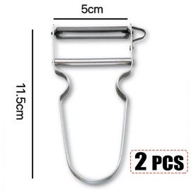 2X Stainless Steel Peeler French Potato Peeler Vegetable Peeler Fruit Peeler Easy Peeler