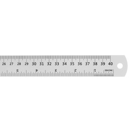 HARFINGTON Stainless Steel Ruler 16 Inch 40cm Metric English Ruler with Conversion Table Small Metal Ruler Set Straight Edge Millimeter Ruler Measurements Tools for Measuring Drawing