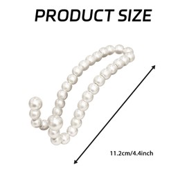 SWQS 4 PCS Purse Hook for Car, Elegant Pearl Car Seat Headrest Hooks for Purses and Bags, Cute Bag Holder Seat Back Hanger Storage Organizer, Universal Automotive Decoration Accessories for Women Girl