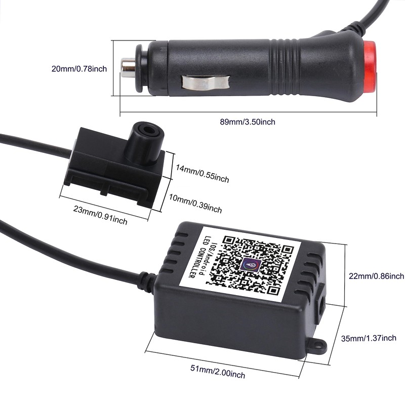 TABEN Car Ambient Lighting Kit, 4 in 1 with 4