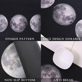 Forfunyou 2 Piece Moon Kitchen Rugs Set,Non Skid Washable Kitchen Mats for Floor,Kitchen Sink Runners Home Decor Essentials(Moon)