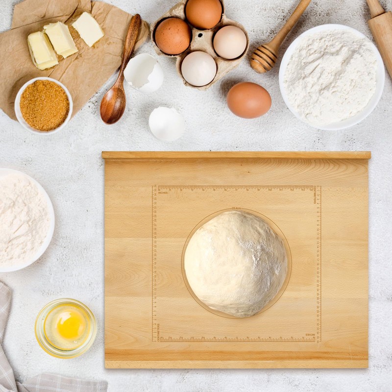 SoeKoa Reversible Wood Pastry Board, 20"X24"Kneading Board, Pastry Board for