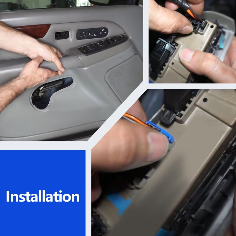 Master Power Window Switch and Bezel Assembly with Folding Mirror