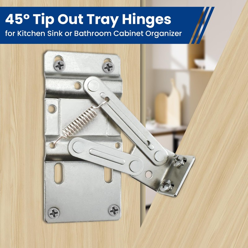 1 Pair Tip Out Tray Hinges, Sink Hinges for Kitchen