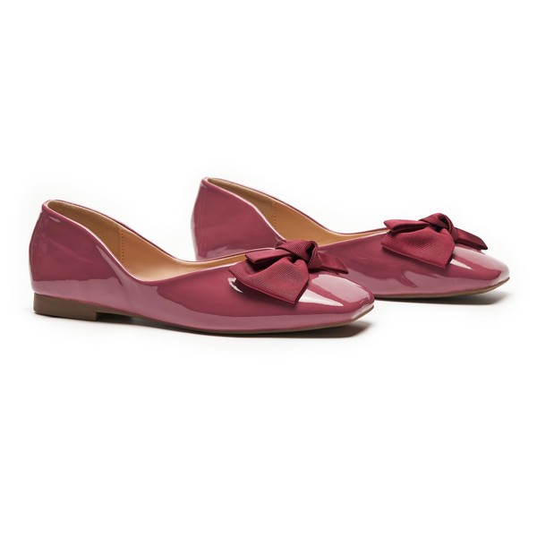 C.Paravano Ballerinas with Bow, Women's Flat Shoes, Ballerinas with Square