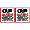 HDVD 2PCS SECURITY SIGN Commercial Grade Outdoor/Indoor Security Surveillance CCTV