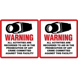 HDVD 2PCS SECURITY SIGN Commercial Grade Outdoor/Indoor Security Surveillance CCTV Video Warning! Sign 10.5" x 10.5" #STV-204
