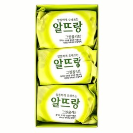 Altrang Green Olive Soap 140g 3 pieces Olive oil Natural vegetable handmade Easing skin Cash on delivery or payment upon order / 알뜨랑 그린올리브 비누 140g 3개 올리브 오일 천연 식물성 수제 이스 처 이징 스킨 착불 또는 주문시 결제