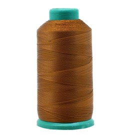 Mandala Crafts Bonded Nylon Thread for Sewing Leather, Upholstery, Jeans and Weaving Hair; Heavy-Duty; 1500 Yards Size 69 T70 (Brown)