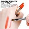 2PCS Silver Portable Lip Brush, Professional Lip Makeup Brushes, for
