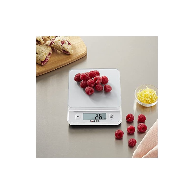 Taylor Glass Top Food Scale with Touch Controls, 11 lb