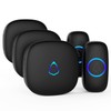 SECRUI Wireless Doorbell with 3Receivers 2 Push Buttons, Easy installation,