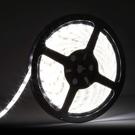 KOZATO LED Tape Light, 16.4 ft (5 m), Indirect Lighting, Illumination Light, 3528SMD, Cutable, Easy Installation, IP44 Waterproof, For Shops, Indoors, Home Decoration, DIY (White)