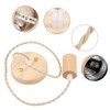 E27 Vintage Country Style Black Simple Wood Pendant Ceiling Lamp