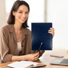 GraduationMall A5 Conference Folder Travel Portfolio with Clipboard Magnetic Clasp