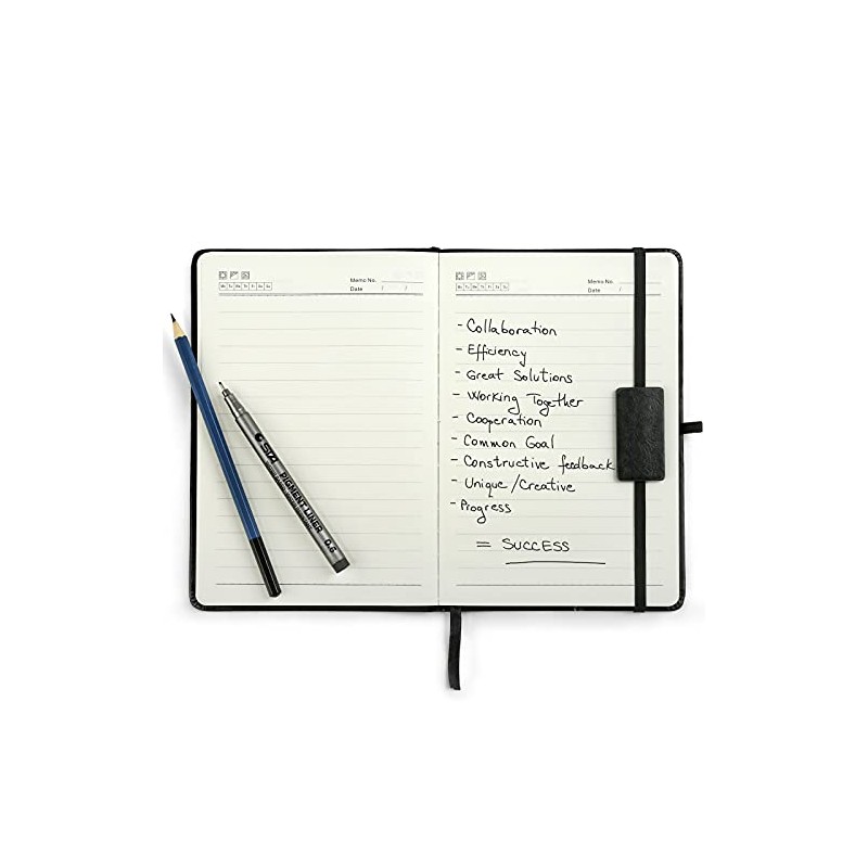 Kesote A5 Cuaderno con Cubierta Dura Libreta Negra con Banda