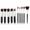 10 types of silver-black makeup brushes, 1 set of black silver (W4DD5A4) / 실버블랙 메이크업 브러쉬 10종 블랙실버 1세트 (W4DD5A4)