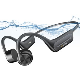 Wantek Bone Conduction Headphones,Open Ear Wireless Bluetooth Headphones,Swimming Headphones IP68 Waterproof & Sweatproof,Built-in 32GB MP3,Sport Headphones 8Hr Playtime for Swimming,Running,Cycling