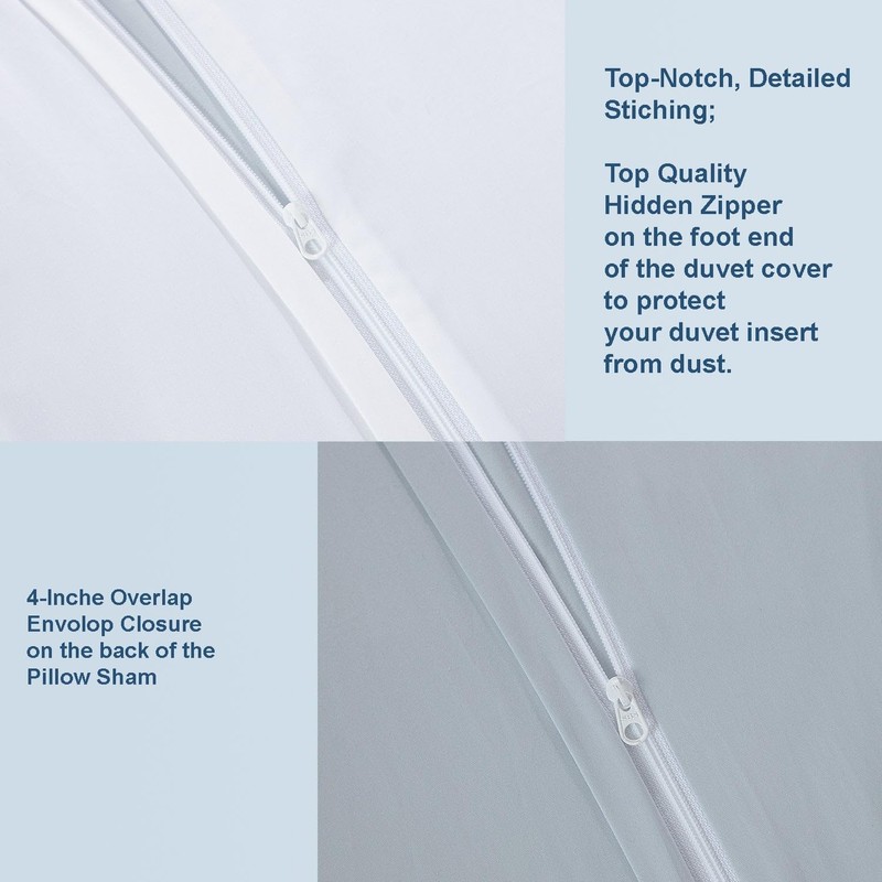 THE COTTON & SILK 100% Luxury Long-Staple Cotton Duvet Cover