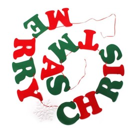 rosenice Merry Christmas Wimpelkette Banner Buchstaben hängende Dekoration Girlande für Weihnachten Party Home
