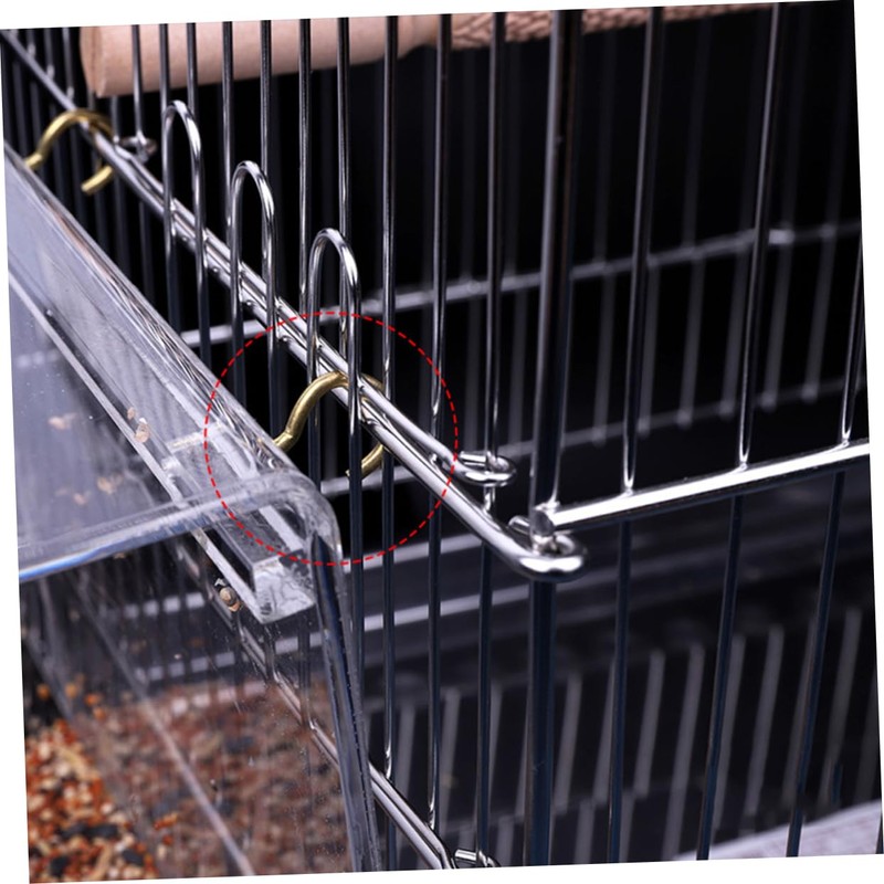 CIYODO Acrylic Transparent Bird Feeder with Removable Tray Large S