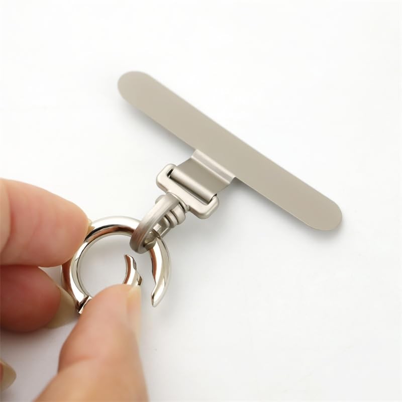 PUTNPC 1Pcs Phone Tether Patch with 1 Metal Spring Rings