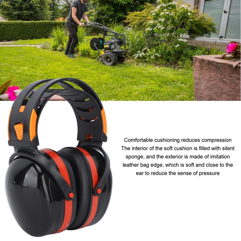 Noise Reduction Earmuffs Foldable Lightweight Hearing Protection Safety Over Head