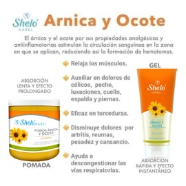 Gel Y Pomada Arnica Y Ocote, Dolor, Inflamacion, Hematomas Mentol