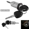 Qiilu Car Ignition Switch Lock Barrel with 2 Keys