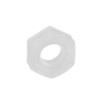 50Pcs Hex Nuts Plastic Environmental Protection Corrosion White Resistance Hexagonal