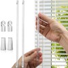 12 Inch Blind Wand Replacement with Hook and Grip, Clear