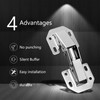 Pack of 4 Screw-On Hinges, Opening Angle Furniture Hinges, Door