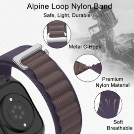 Surundo Watch band Skin-Friendly Soft Nylon Sport Watch Band for Men Women, Folding Clasp Nylon Strap